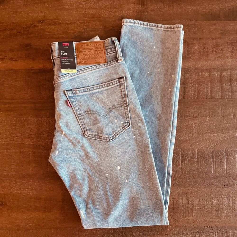 Levi's 511 Slim fit Light Blue speckled Jeans